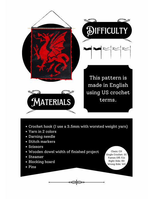 Dragon Crochet Tapestry Pattern