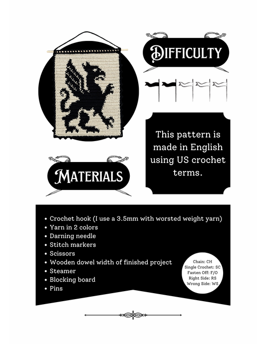 Griffin Crochet Tapestry Pattern