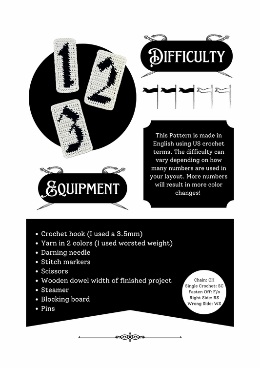 Ye Olde Numbers Crochet Tapestry Pattern