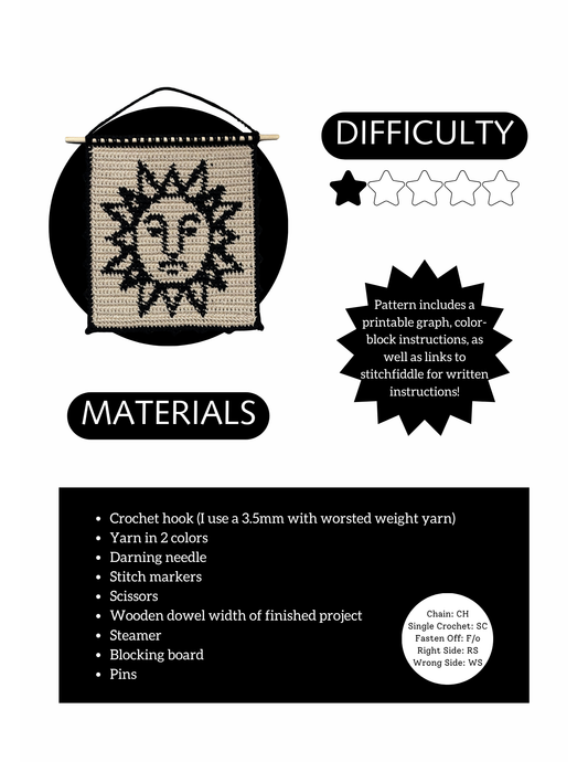 Sun Tapestry Pattern