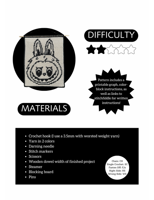 Lafufu Crochet Tapestry Pattern