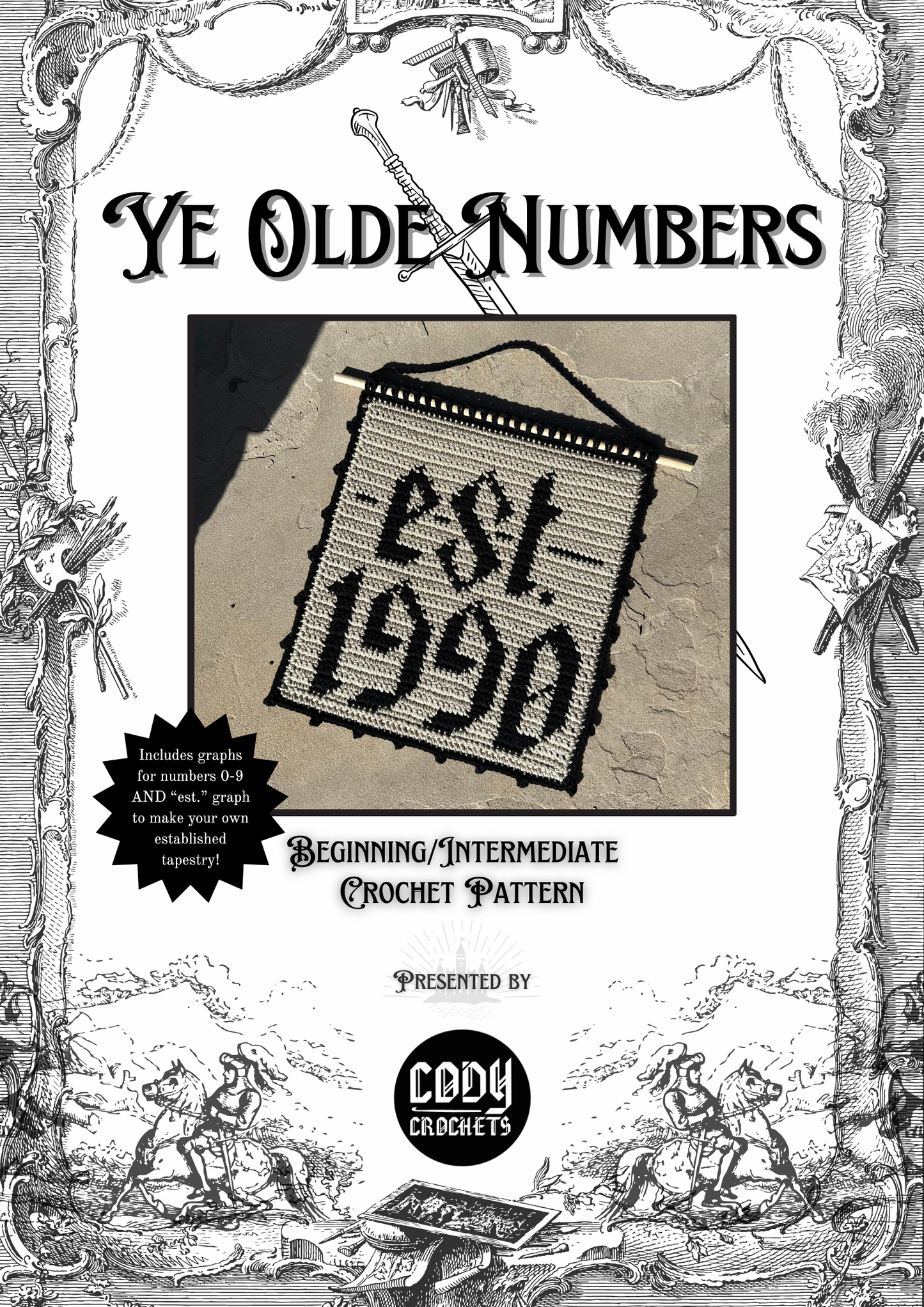 Ye Olde Numbers Crochet Tapestry Pattern