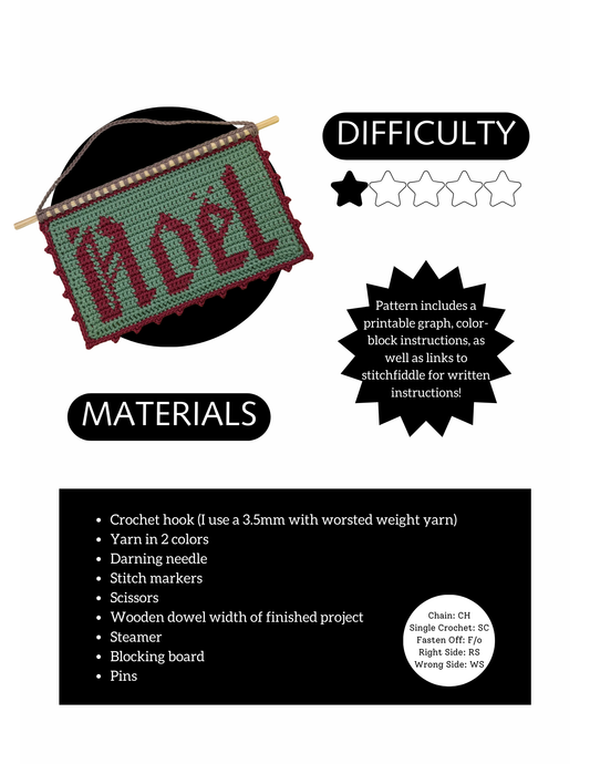 Noel Crochet Tapestry Pattern