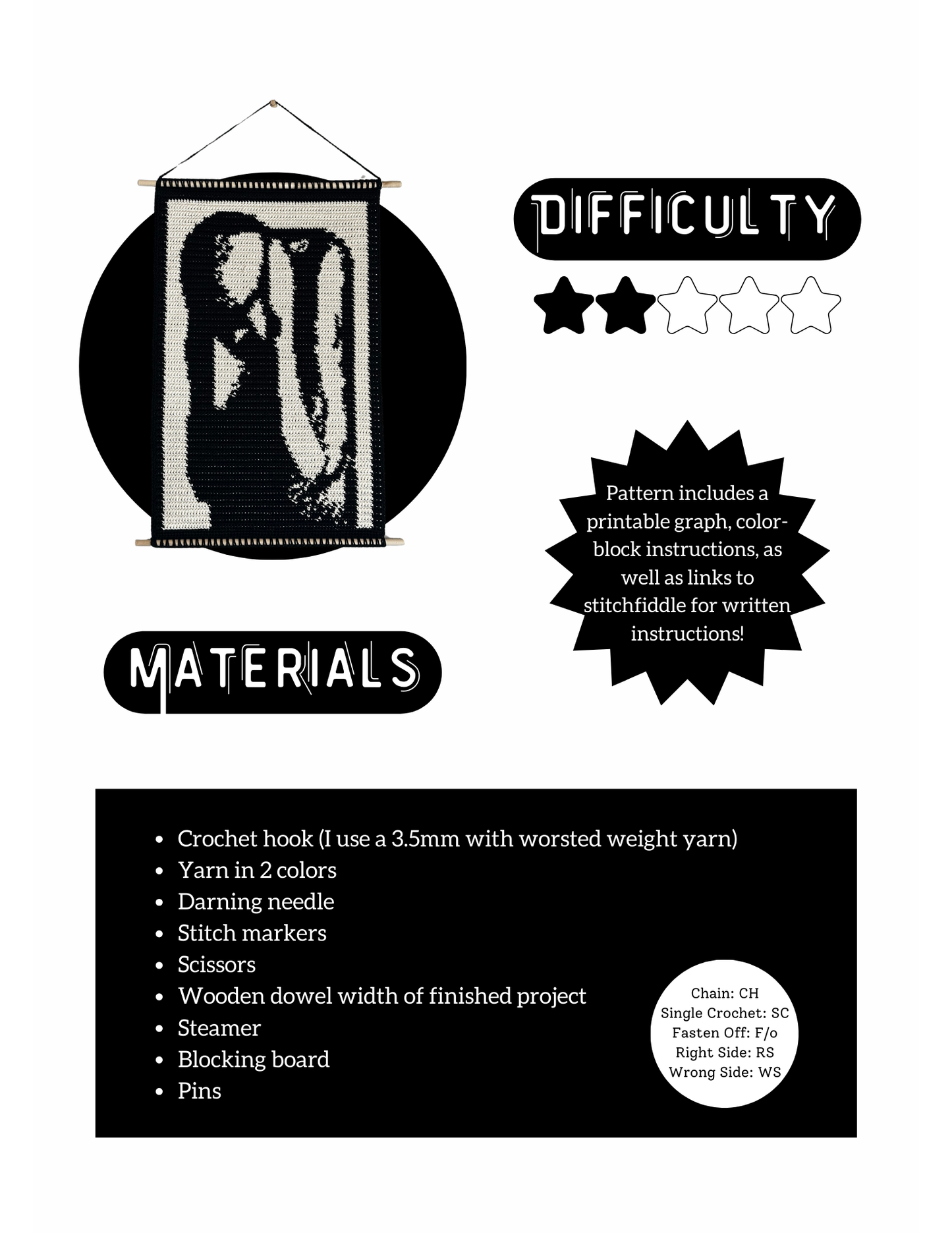 Dissociate Crochet Tapestry Pattern