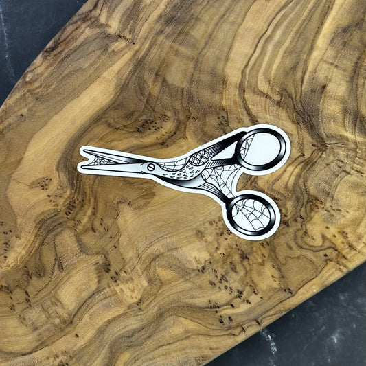 Scissor Sticker with Webs