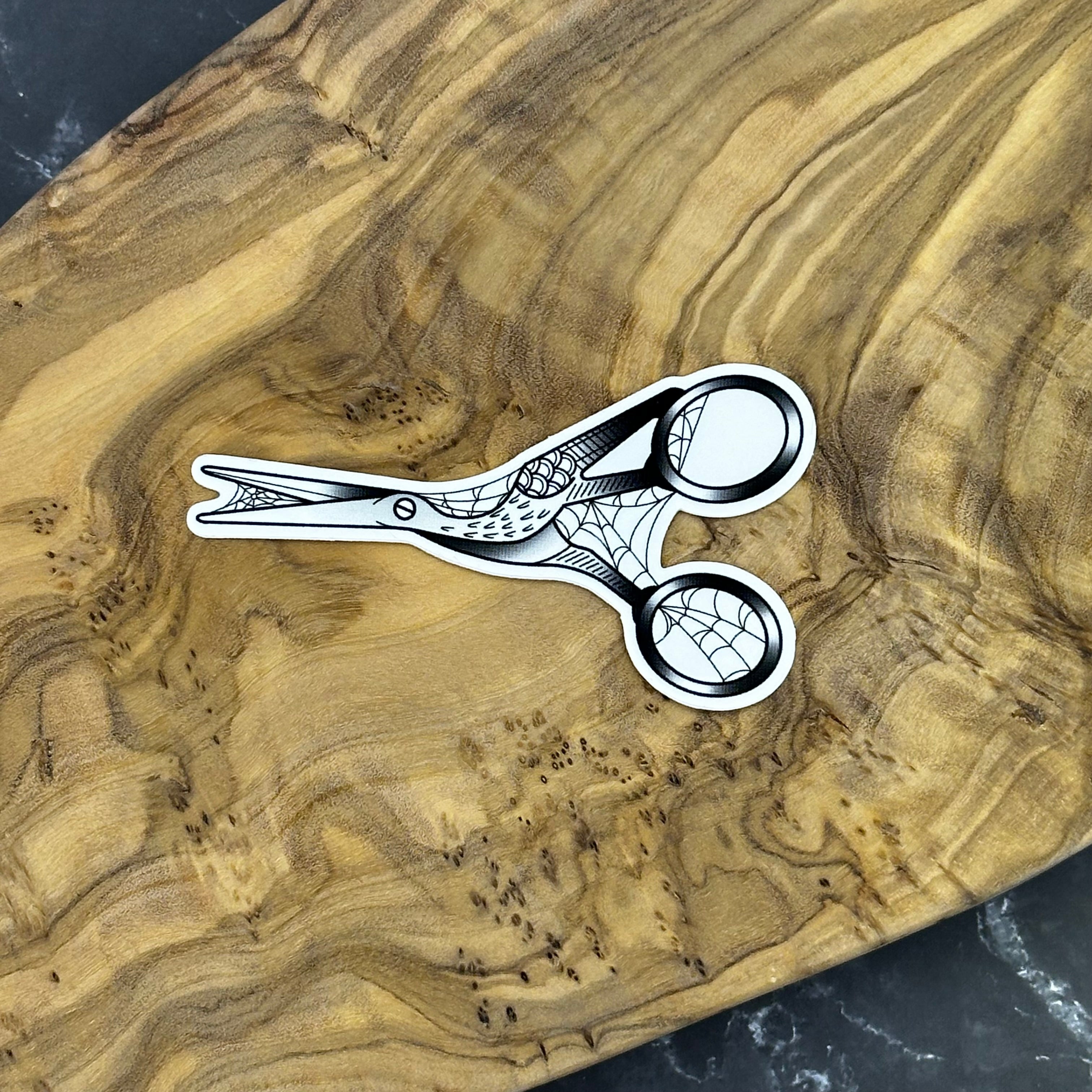 Webbed Scissor Sticker – @codycrochets