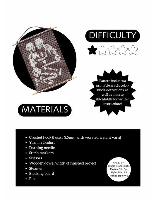 Lovers of Valdaro Crochet Tapestry Pattern