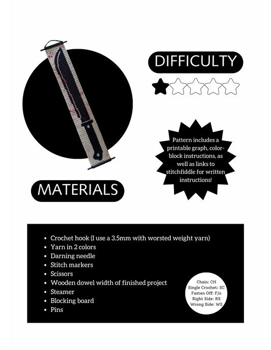 Machete Tapestry Pattern